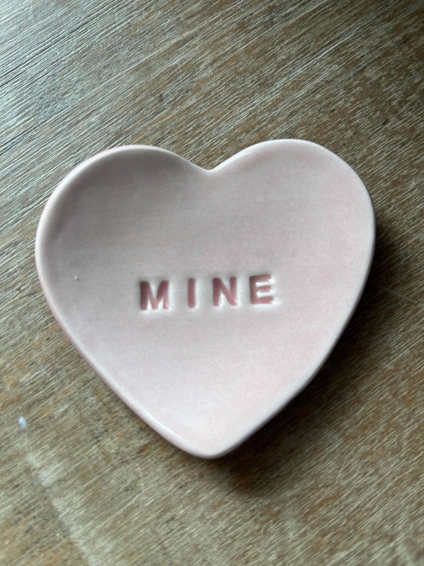Ceramic Heart Ring Dish - Mine