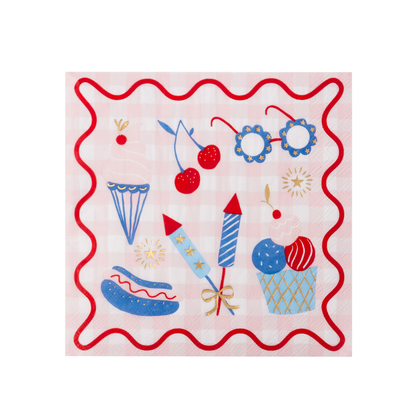 Patriotic Picnic Icon Napkins
