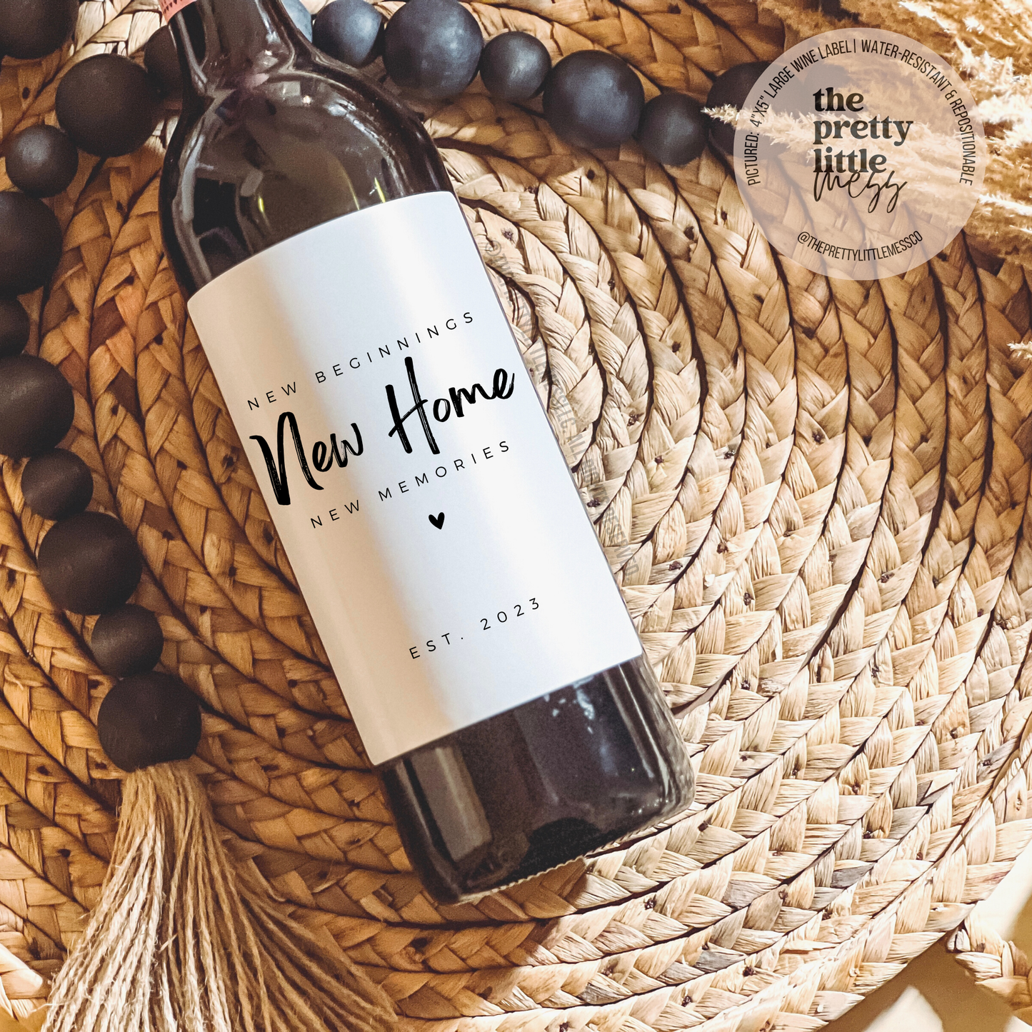 New Home New Beginnings - Wine Label