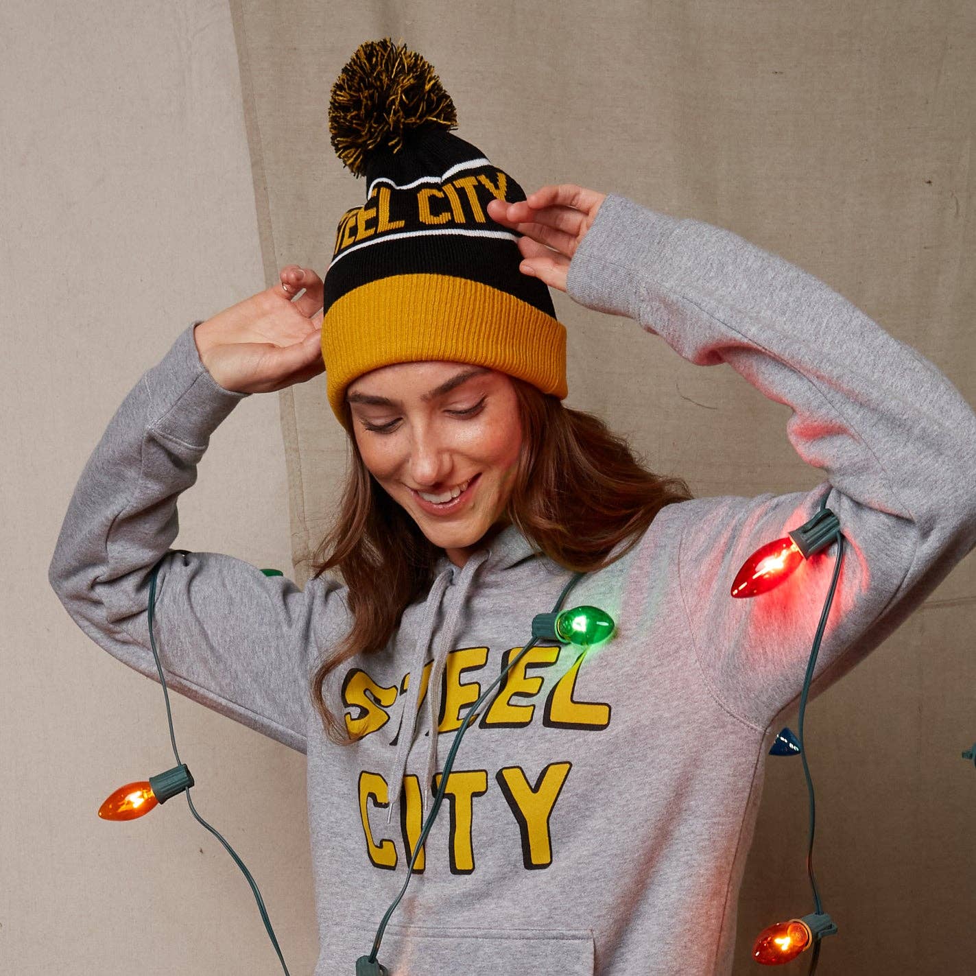 Brookline Steel City Pom Beanie