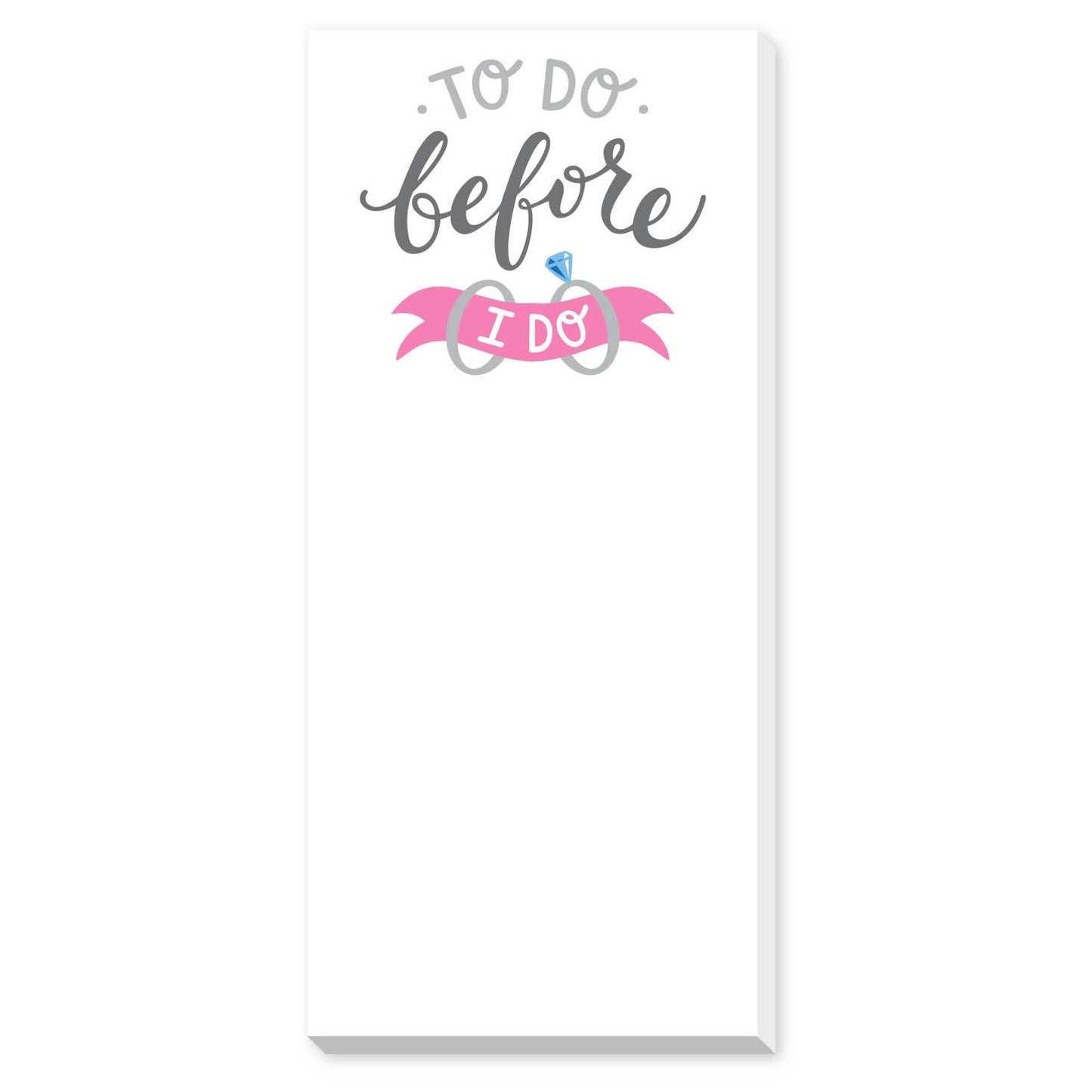 To Do Before I Do Rings Skinnie Notepad
