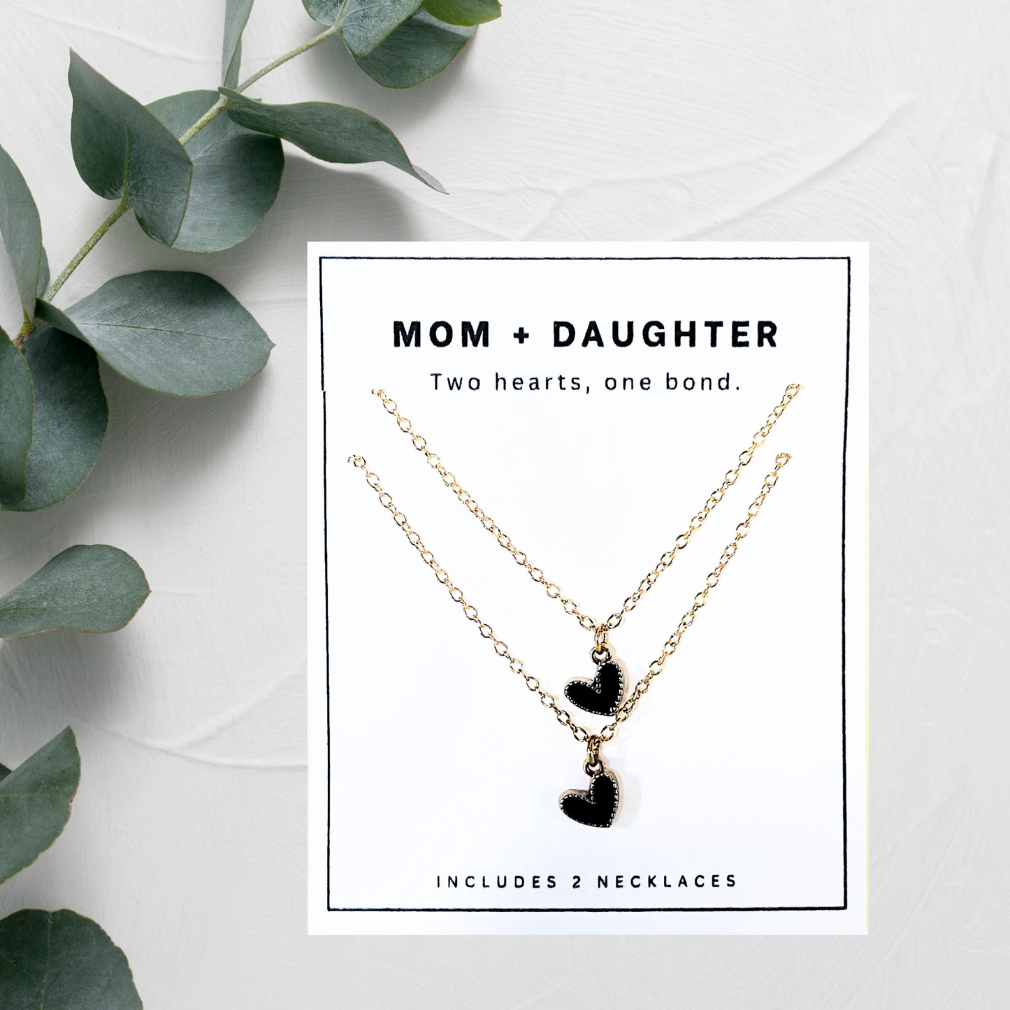 Mom & Daughter Heart Necklace Set