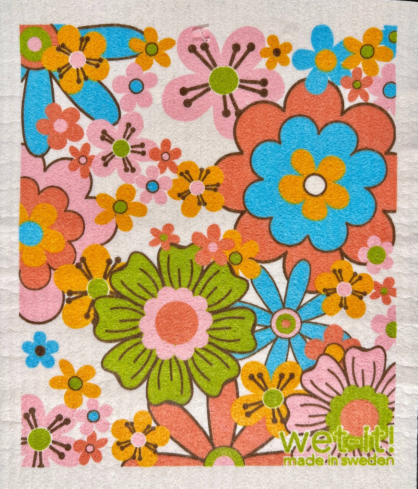 Retro Florals Swedish Cloth