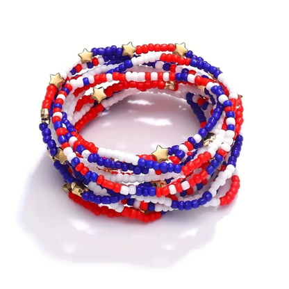 Patriotic Stretchy Bracelet Set