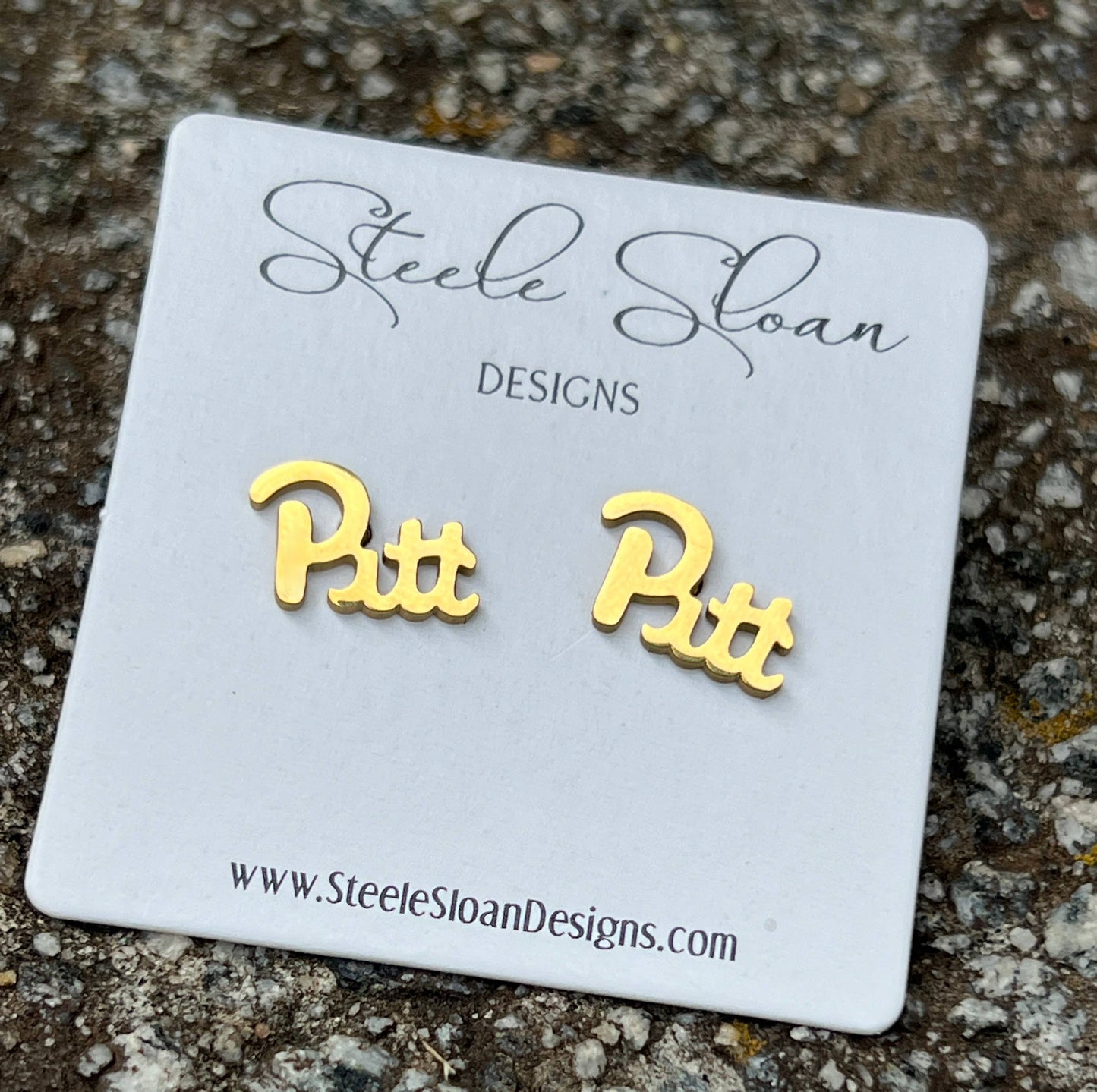 Pitt University Logo Earrings