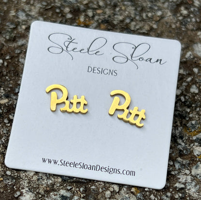 Pitt University Logo Earrings
