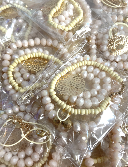 Rose Gold Stretchy Bracelet Set