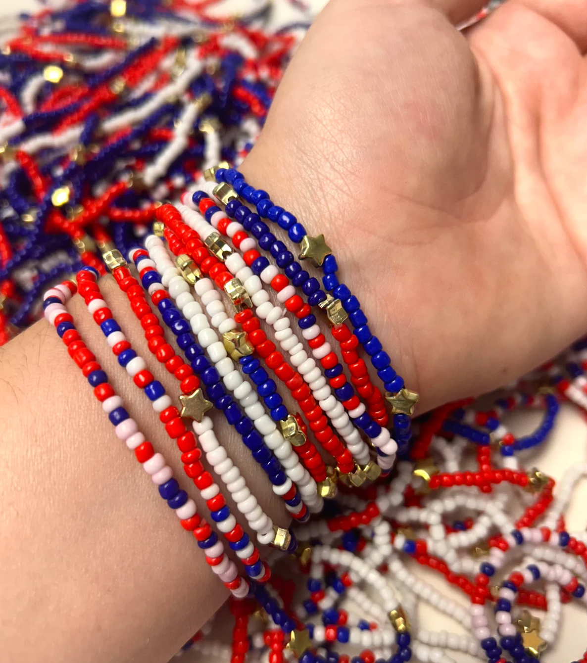 Patriotic Stretchy Bracelet Set
