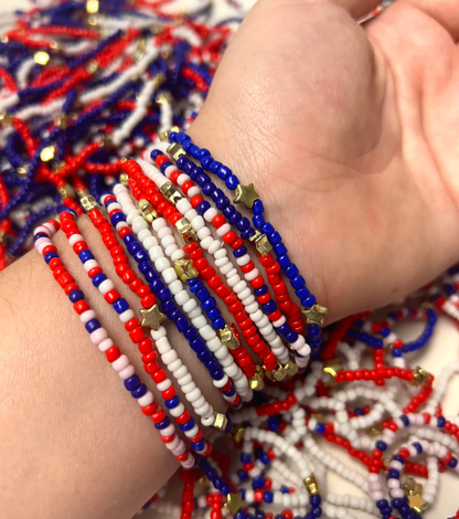 Patriotic Stretchy Bracelet Set