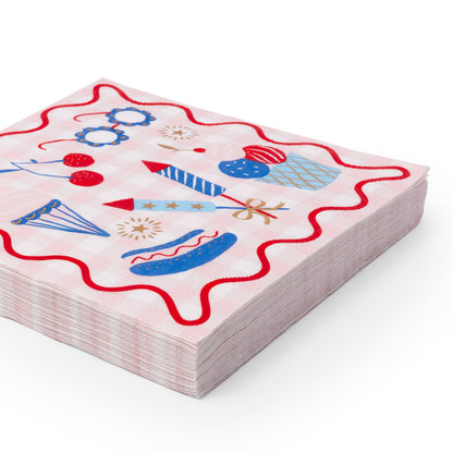 Patriotic Picnic Icon Napkins