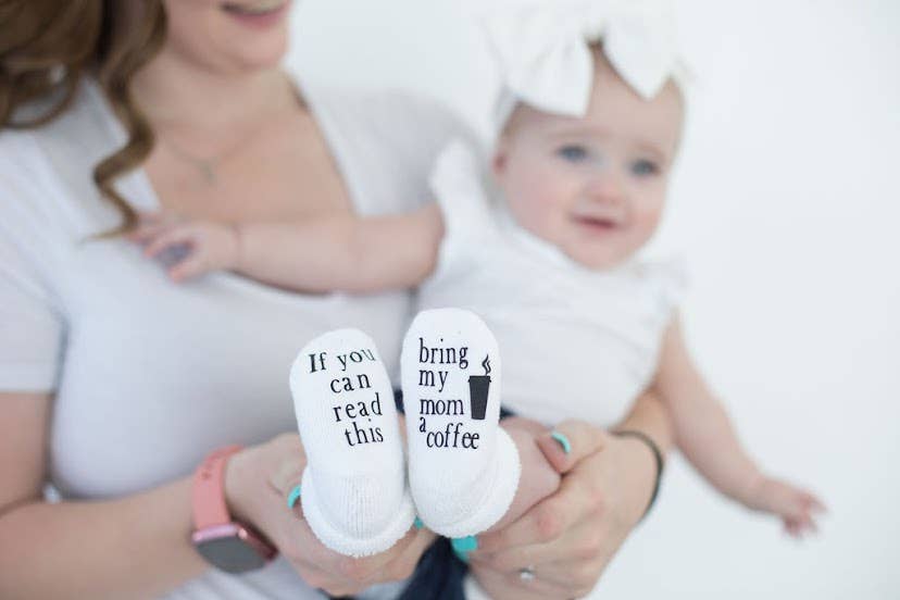Baby Socks - If You Can Read This Bring My Mom a Coffee®