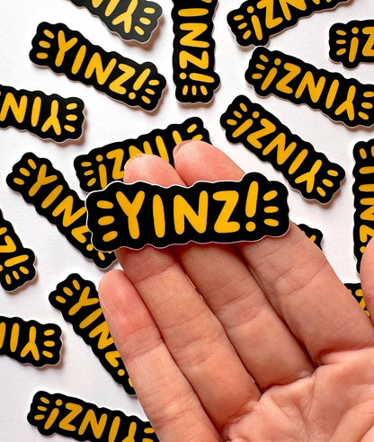 Yinz Mini Sticker - Black