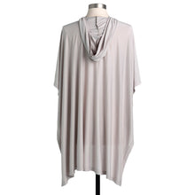 Load image into Gallery viewer, Bamboo Hooded Poncho - Pebble