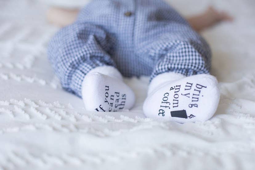 Baby Socks - If You Can Read This Bring My Mom a Coffee®