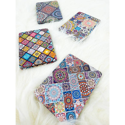 Patterned Double-Sided Cosmetic Mirror