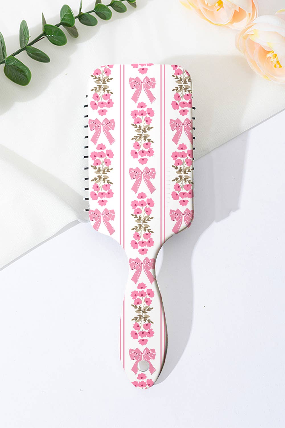Floral Bow Hair Brush