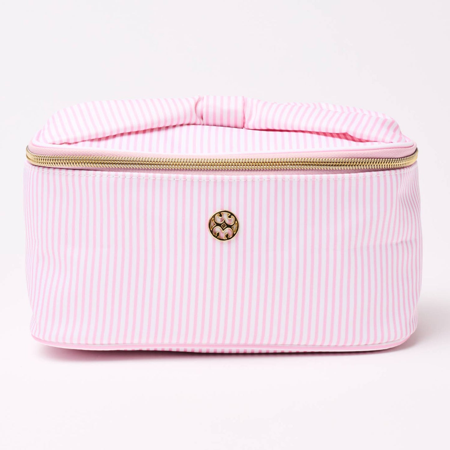 Kiss & Makeup Bag - Pink Stripe