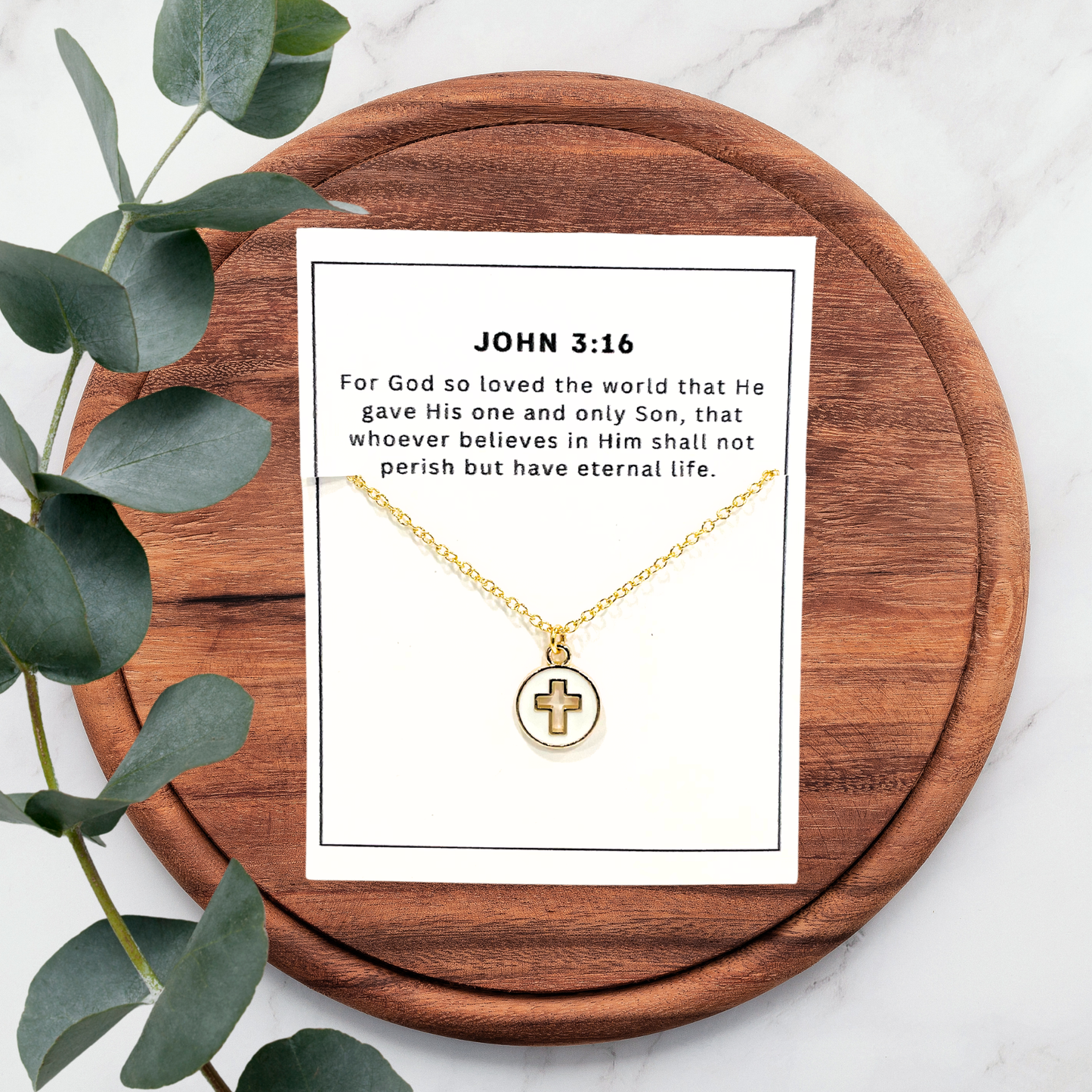 John 3:16 Cross Necklace