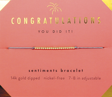 Load image into Gallery viewer, Sentiments Bracelet - Congratulations