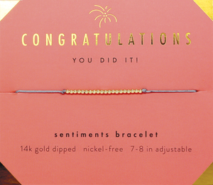 Sentiments Bracelet - Congratulations