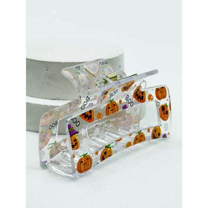 Printed Halloween Square Hair Claw Clip