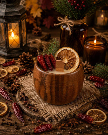 Hot Spice Wood Wick Candle