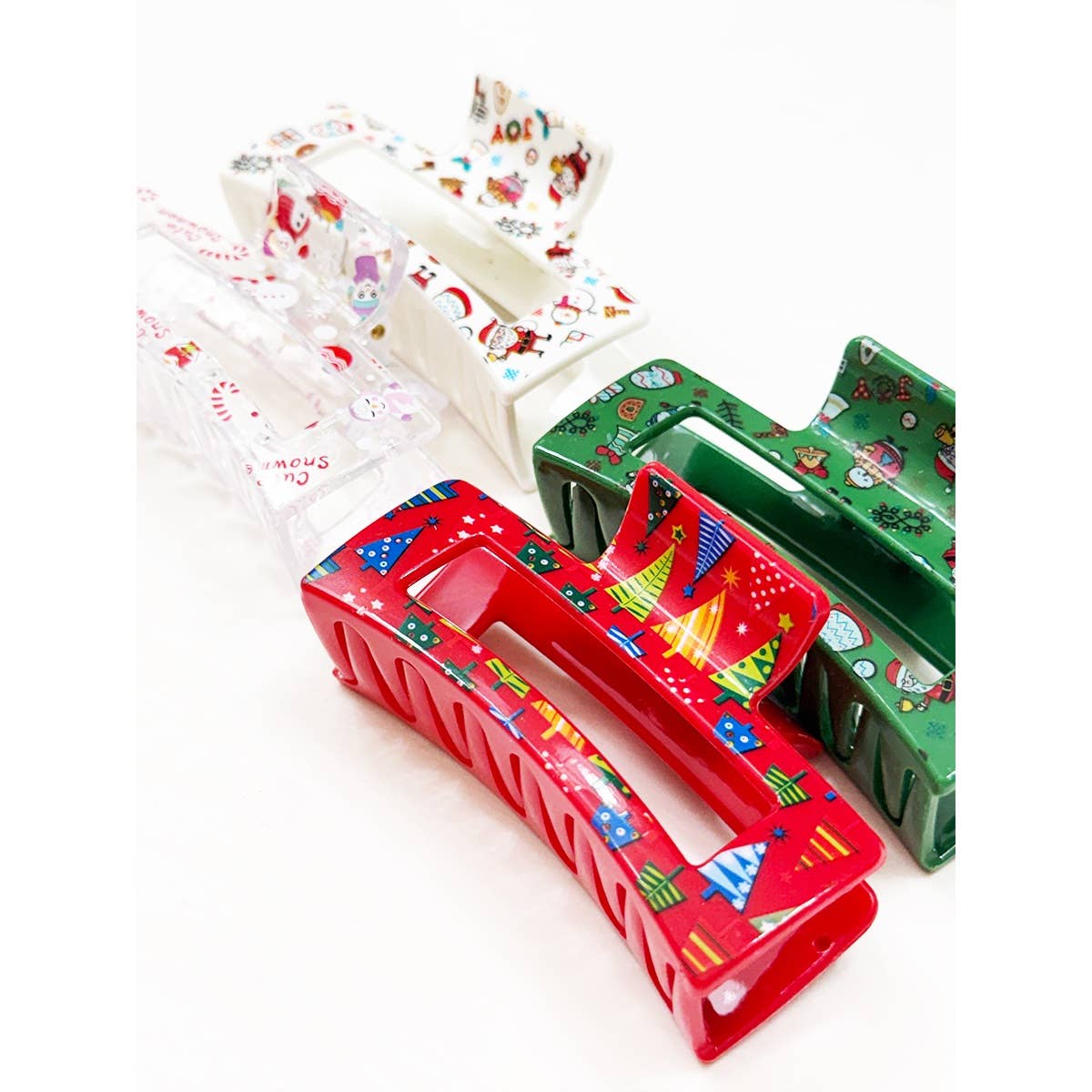 Christmas Rectangle Hair Claw Clip