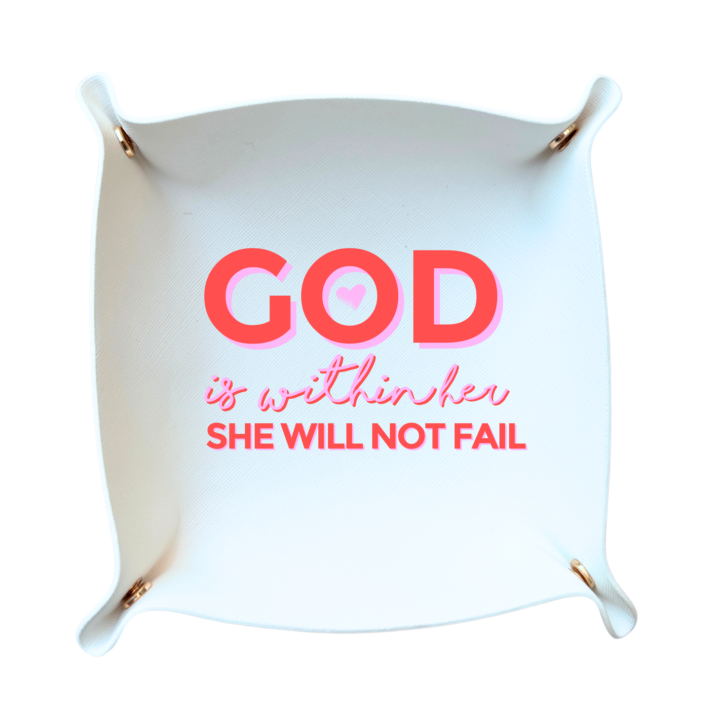 God Is Within Her Foldable Catchall Tray