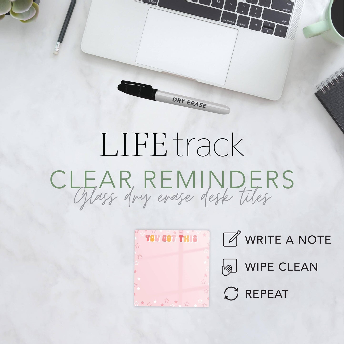 Dry Erase Note Tile - You Got This
