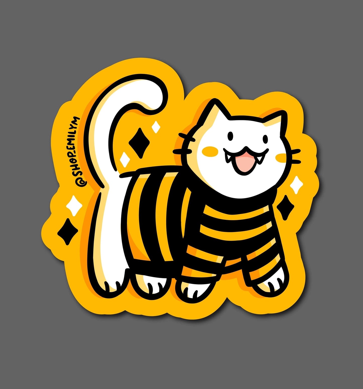 Pittsburgh Yinzer Kitty Vinyl Sticker