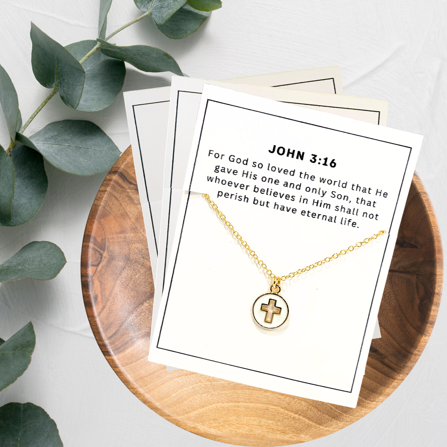 John 3:16 Cross Necklace