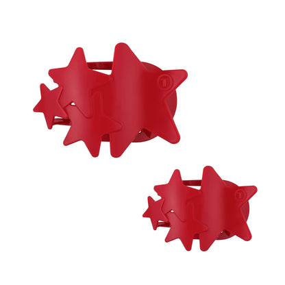 Shooting Star Flat Hair Clip - Red