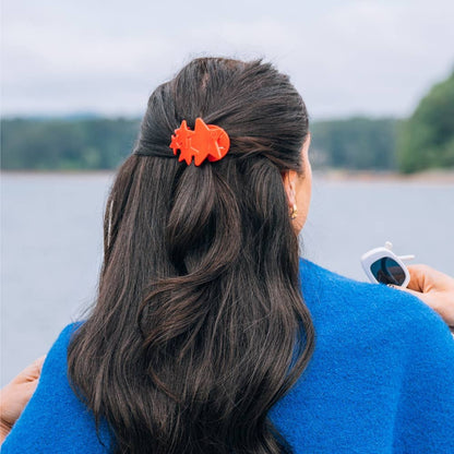 Shooting Star Flat Hair Clip - Red