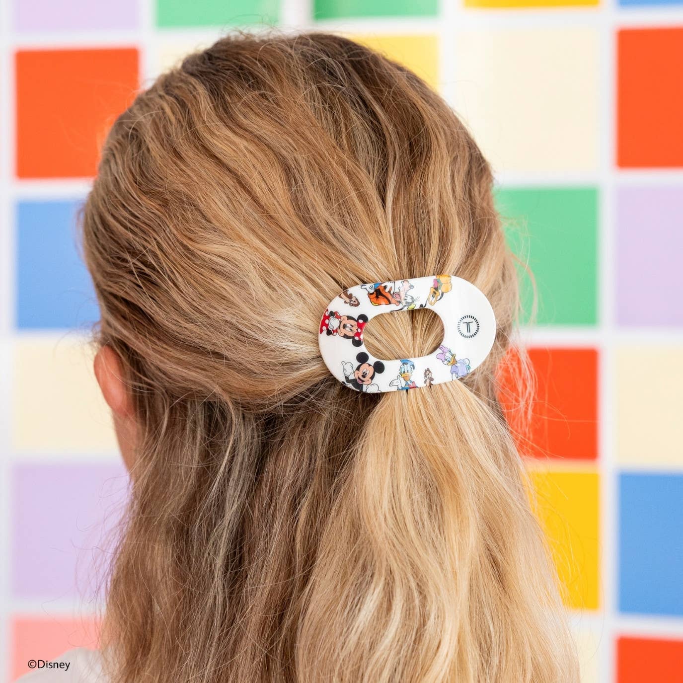 Flat Round Hair Clip - Mickey & Friends