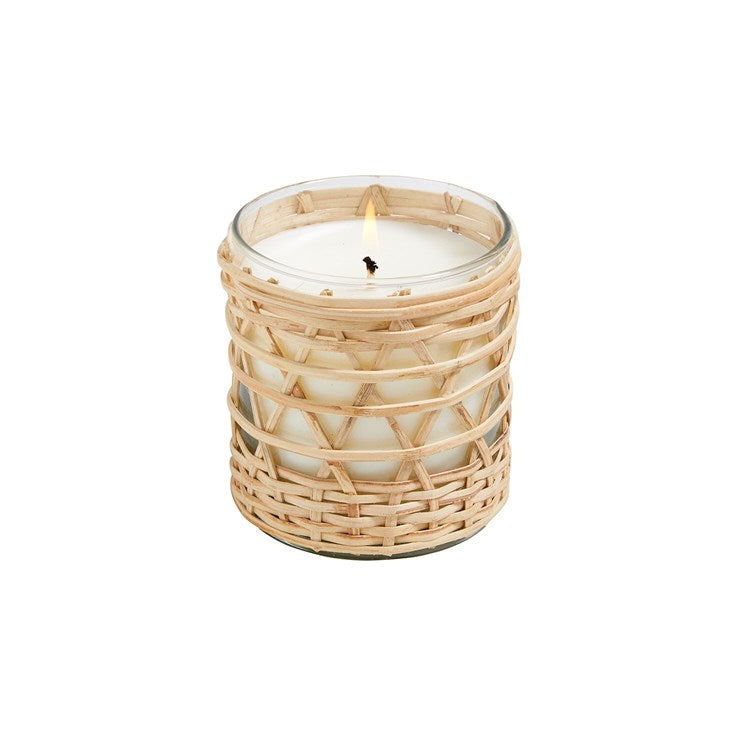 Bamboo Wrapped Candle - Eucalyptus