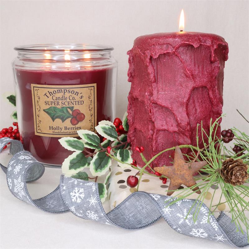 Holly Berries Small Mason Jar Candle