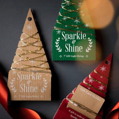 Christmas Tree Gift Card Holder with Light String