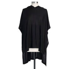 Load image into Gallery viewer, Bamboo Hooded Poncho - Black