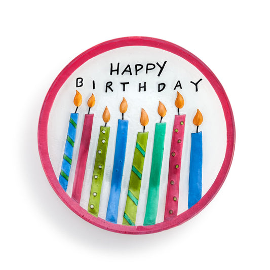 Birthday Candles Round Plate