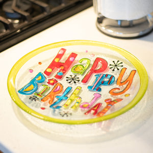 Happy Birthday Round Plate