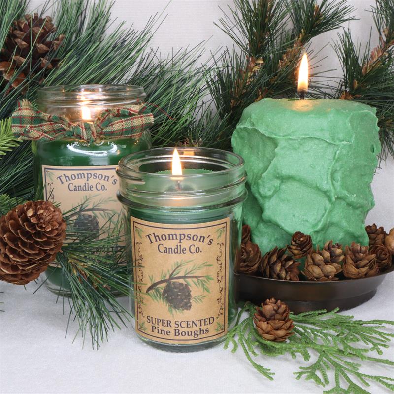 Pine Boughs Small Mason Jar Candle