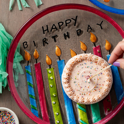 Birthday Candles Round Plate