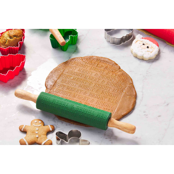 Rolling Pin & Cookie Cutter Set - Merry & Bright