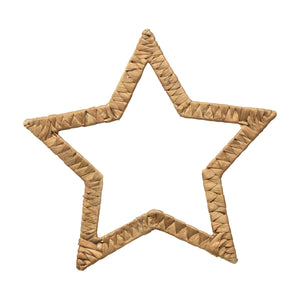 Hand-Woven Water Hyacinth Star - Gold