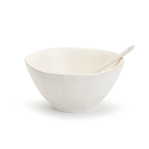 Textured Bowl and Spoon Set