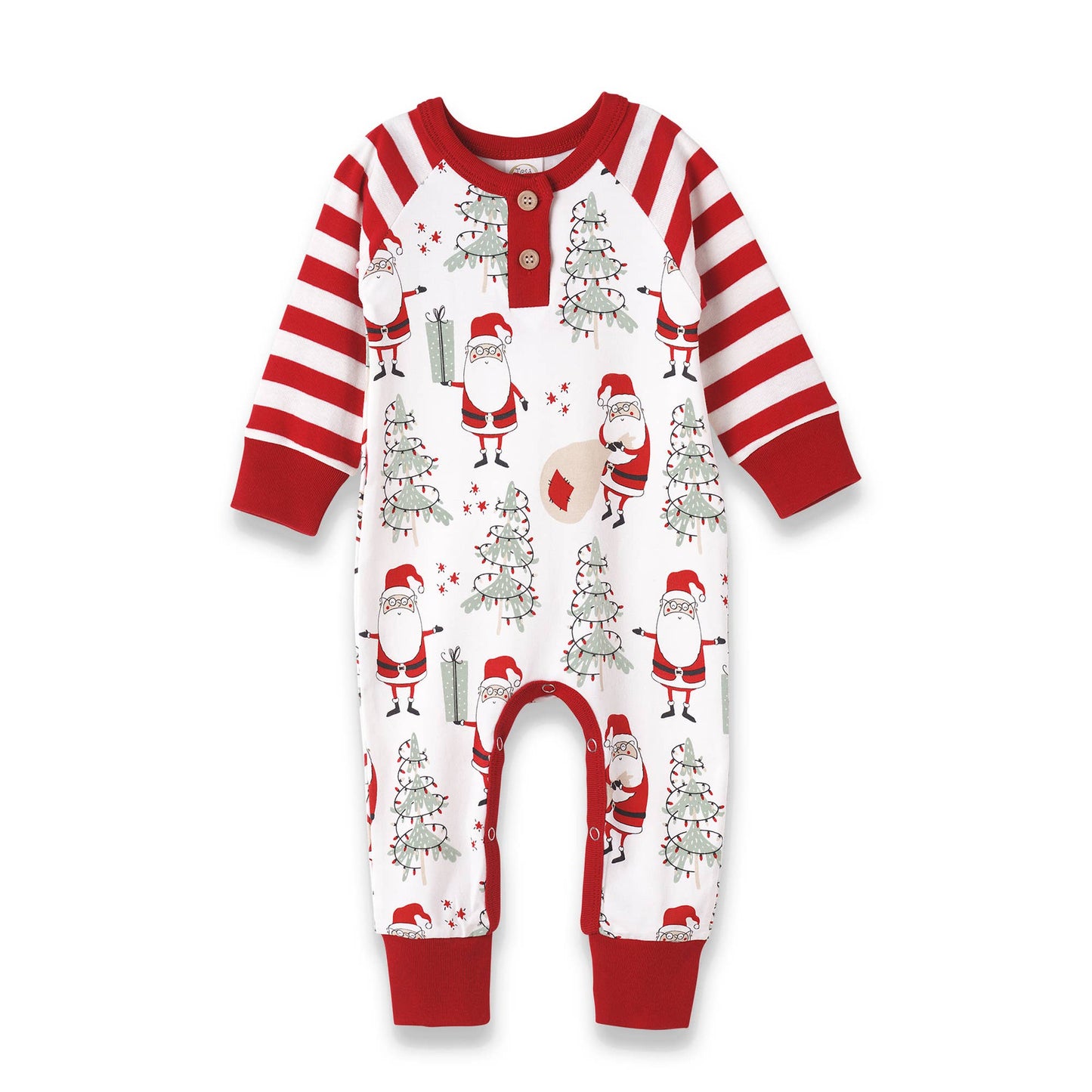 Henley Romper - Here Comes Santa