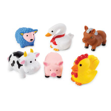 Load image into Gallery viewer, Farm Animal Rubber Bath Toys