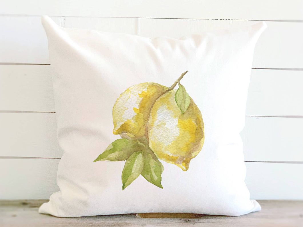 Lemons - Cotton Canvas Pillow