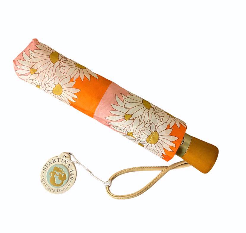 Travel Umbrella Daisy Stripe