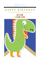 Load image into Gallery viewer, Happy Birthday Banner - Dinosaur